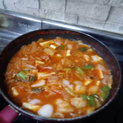 김치찌개 만들었어요~!!